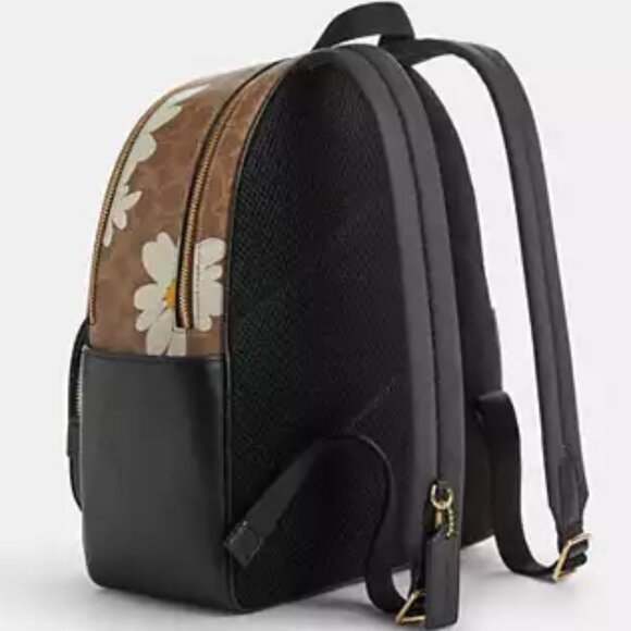 🌸 Coach Court Backpack In Signature Canvas With Floral Print - Picture 3 of 14